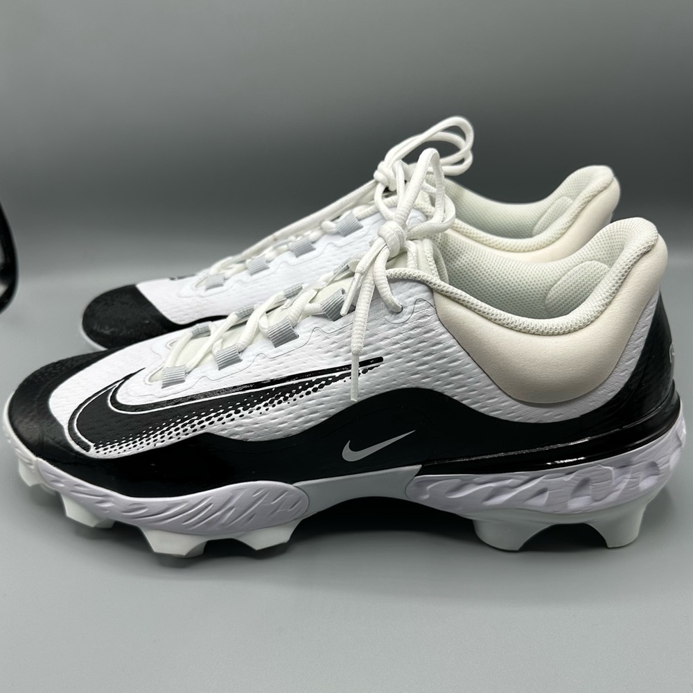 Nike Alpha Huarache Elite 4 Low MCS Baseball Shoe Black/White